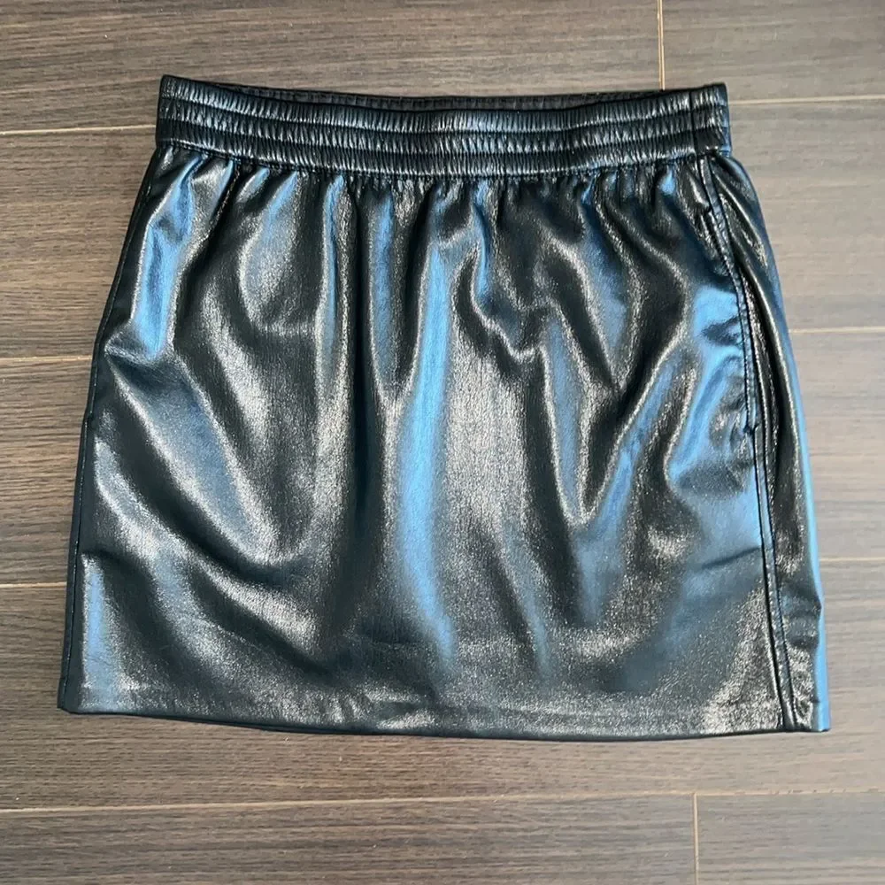 BABATON MINI LEATHER SKIRT, SMALL